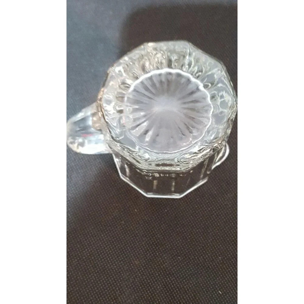 Vintage Clear Glass‎ CREAMER Pitcher Small 3